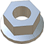 Din 6923 hex flange nut download 3D model