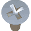 Cross recessed bolt Din 933 download 3D model