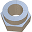 Din 985 nylon insert hex lock nut download 3D model